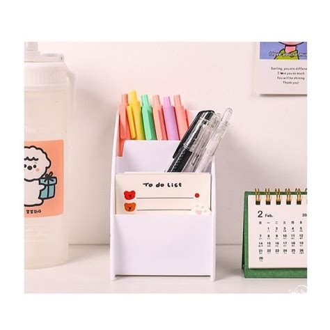 Stationery Pencil Holder White Desktop Organizer Cosmetics Container ...