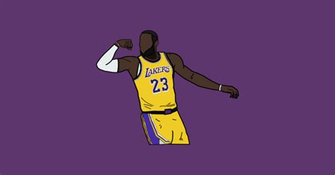 Lebron James Flex Celebration - Los Angeles Lakers - Nba - Sticker ...