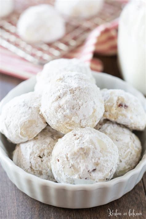 Easy Pecan Snowball Cookie Recipe | Kristine in Between