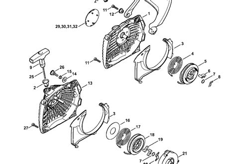 Stihl ms 310 chainsaw parts diagram