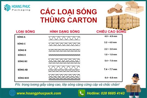 Các loại sóng thùng carton được sản xuất phổ biến hiện nay