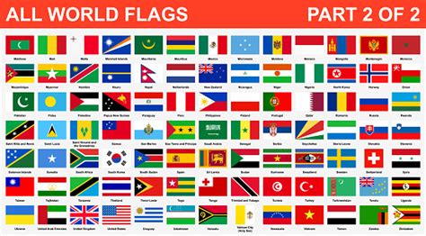 All World Flags In Alphabetical Order Part 2 Of 2 Stock Illustration ...