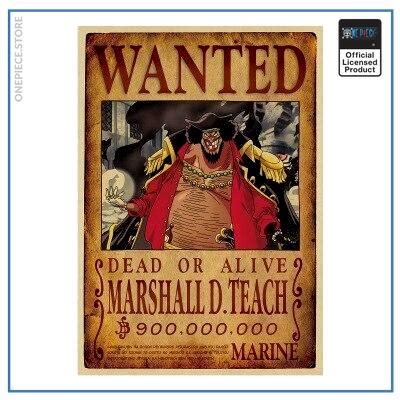 One Piece anime Wanted Poster - Blackbeard Bounty official merch | One ...