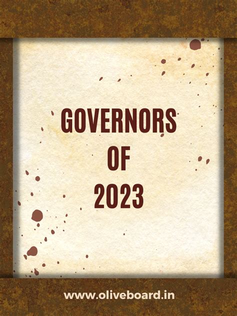 New State Governors 2023 - Oliveboard