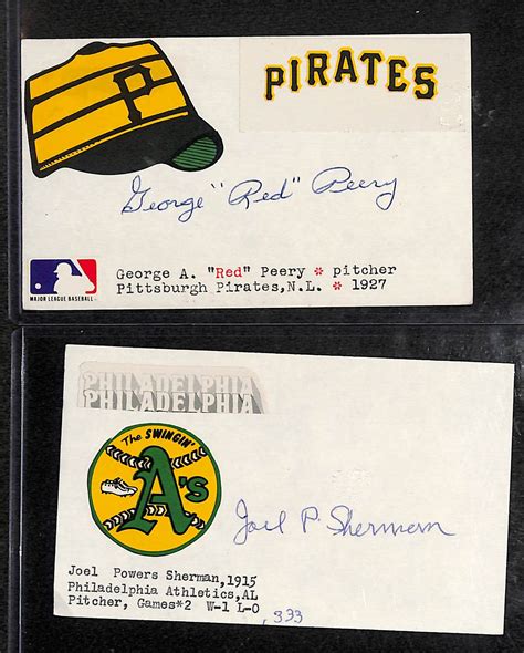 Lot Detail - Lot of 7 Philadelphia A's/Phillies & Pittsburgh Pirates Autographs From Early 1900s ...