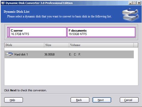 Dynamic Disk Converter Professional Edition Hard Drive Software