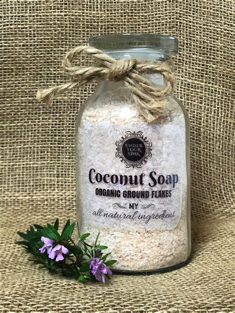 COCONUT SOAP FLAKES - Glass Apothecary Jar | Coconut soap, Glass apothecary jars, Apothecary jars
