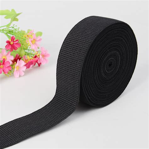 48mm Black Woven Elastic Rubber Band for Sewing - Elastic Rubber Band for Sewing and Woven ...