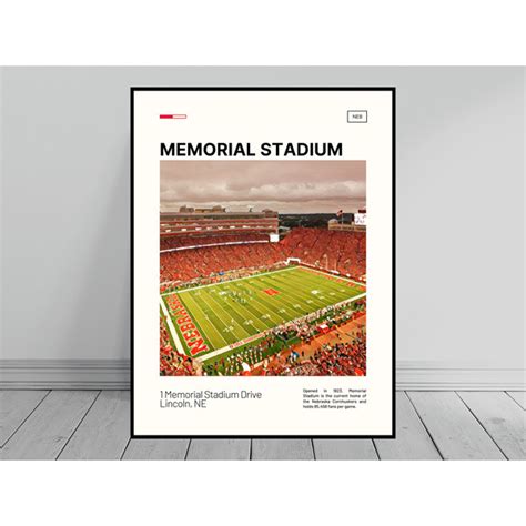 Memorial Stadium Nebraska Cornhuskers Poster NCAA Stadium Po - Inspire ...