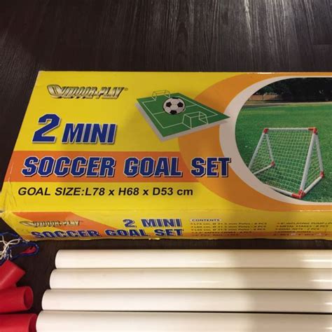 2 Mini Soccer Goal Set, Sports Equipment, Sports & Games, Racket & Ball ...