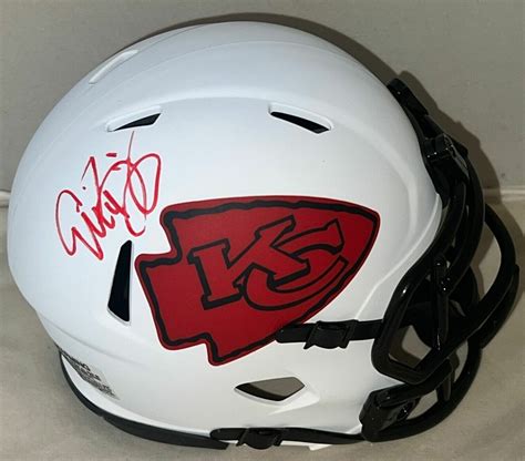 Eric Bieniemy signed Kansas City Chiefs Lunar Eclipse mini helmet #2 Proof | Autographia