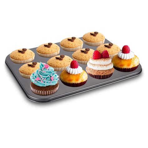 Finether 12-Cup Nonstick Muffin Cupcake Pan BAKING MUFFIN PAN Tart Quiche Pan - Walmart.com ...