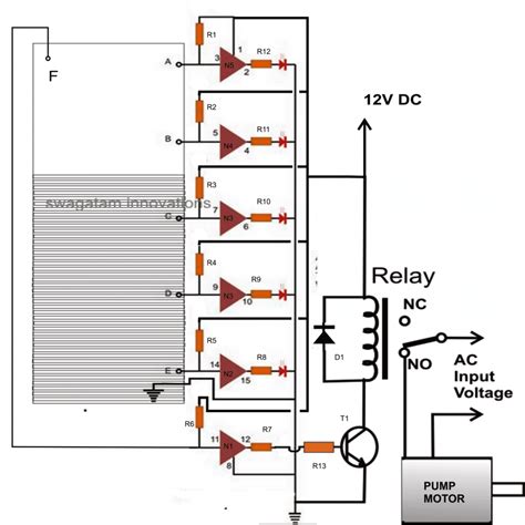 Water Level Indicator Circuit Diagram Using Logic Gates Wate