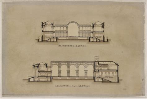 Competition designs for the Oxford University Museum, Parks Road, Oxford: sections | RIBA pix