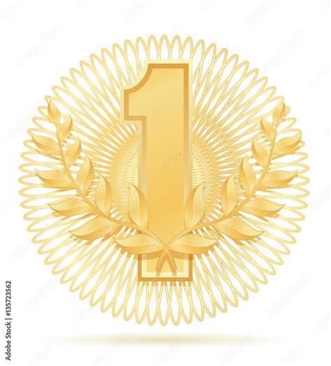 laureate wreath winner sport gold stock vector illustration Stock ...