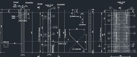 Slurry wall (reinforcement of slurry wall( retaining wall)) - CAD Files, DWG files, Plans and ...