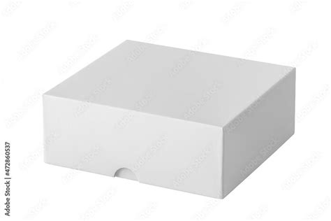 Mockup white box isolated on white background Stock Photo | Adobe Stock