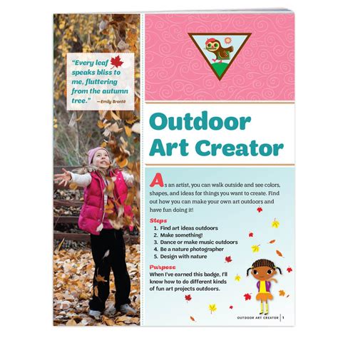 Brownie Outdoor Art Creator Badge Requirements | Girl Scout Shop