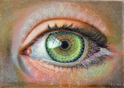 Green Galactic Eye – Veronica Winters Painting