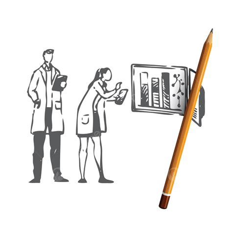 Vector Illustration Depicting A Laboratory Concept With Handdrawn Images Of Experiments ...