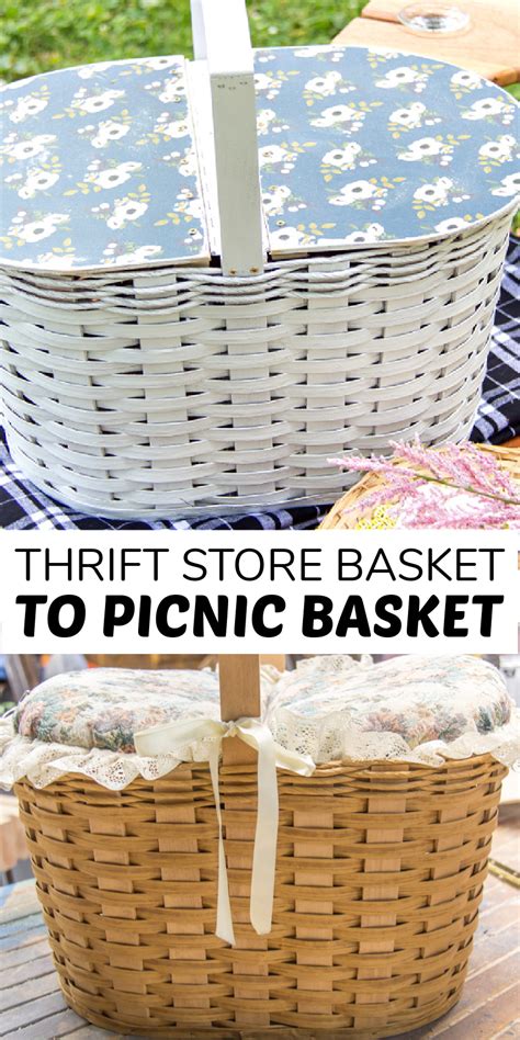 How to Turn an Ordinary Basket Into a DIY Picnic Basket - Make and Takes