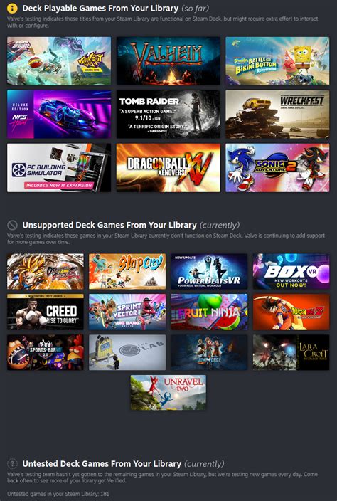 View Your Steam Deck Compatibility Games through Steam