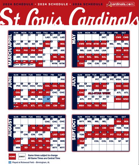 St Louis Cardinals 2025 Schedule Calendar - Letti Sylvia