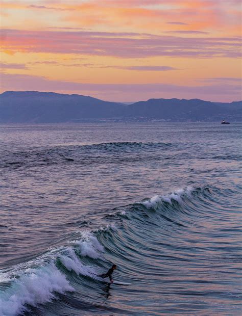 Surfing at Sunset Photograph by Jake Scheinberg - Fine Art America