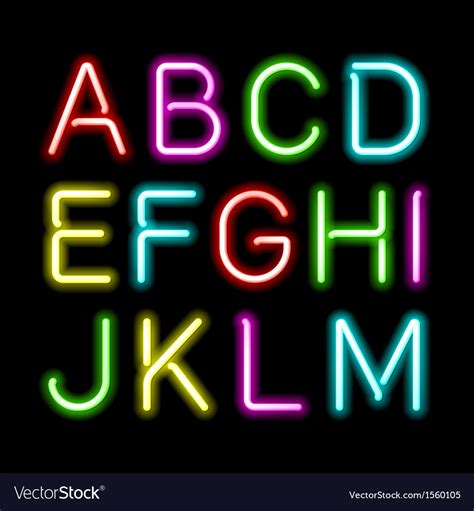 Neon Alphabet Glowing Sign Letters Neon Font Letters - vrogue.co