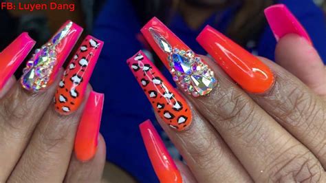 Acrylic Ombre Neon Colors | Nails Tutorial | - YouTube