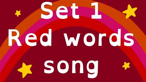 RED WORDS SET 1 | Read Write Inc. Words | Tricky Words | Star Words ...