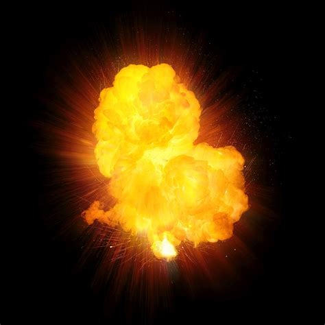 Realistic fiery explosion Photograph by Lukasz Szczepanski - Fine Art America