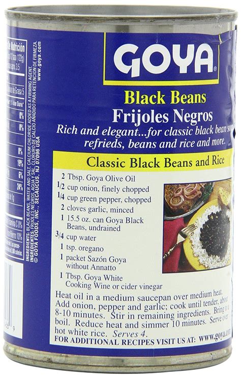 √ Goya Black Bean Soup Recipe On Back Of Can - Italus Elaine