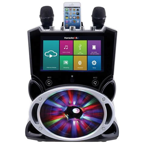 Karaoke USA WK849 Complete Wi-Fi Bluetooth Karaoke Machine with 9-Inch Touch Screen - Walmart ...