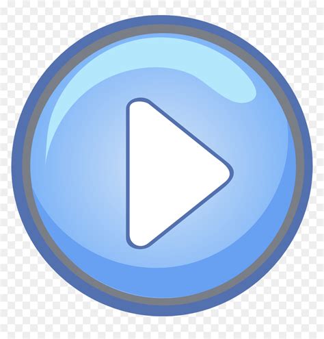 Blue Start Button Icon Transparent Background, HD Png Download - vhv