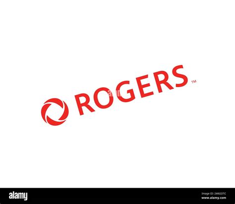 Rogers Communications, rotated logo, white background Stock Photo - Alamy