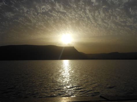 sunset over the Sea of Galilee in Israel | Sunset, Sea of galilee, Celestial