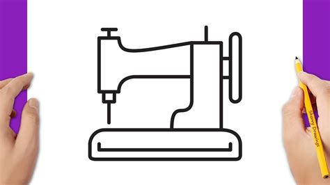 Simple Sewing Machine Drawing