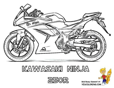 Kawasaki Ninja Coloring Pages