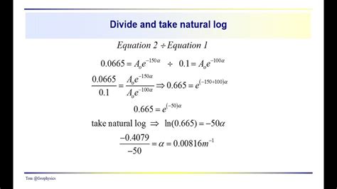 Geophysics: Seismic - Attenuation problem: determine alpha and Ao - YouTube