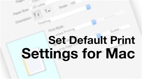 Set Default Printer Settings for Mac - YouTube