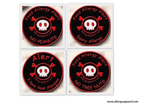 food allergy stickers | allergy warning stickers | peanut allergy