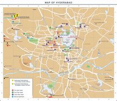 Hyderabad Tourist Map - Hyderabad • mappery