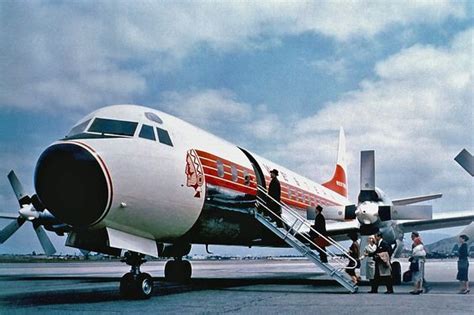 Western Airlines (WA) Lockheed L-188A Electra Turboprop Airliner, (1957 ...