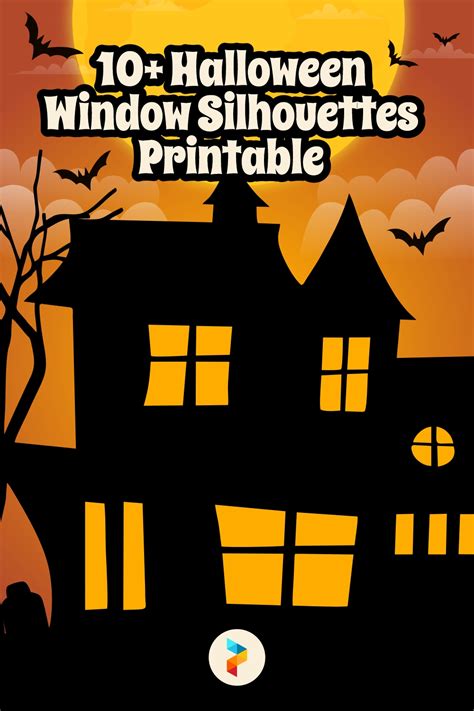 Halloween Window Silhouettes - 15 Free PDF Printables | Printablee