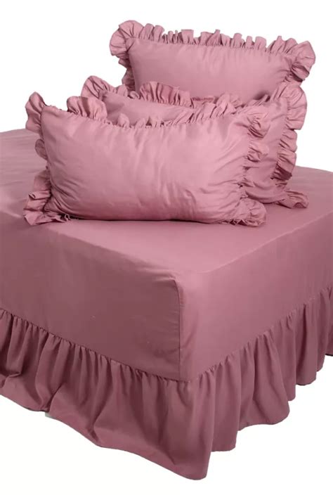 5 PIECE POLYESTER EASYFIT FRILL SHEET SET | SHEET STREET