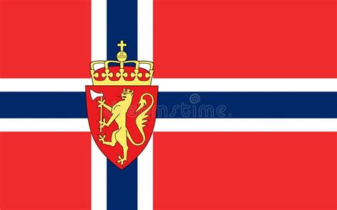 Flag of Norway stock illustration. Illustration of emblem - 131897423