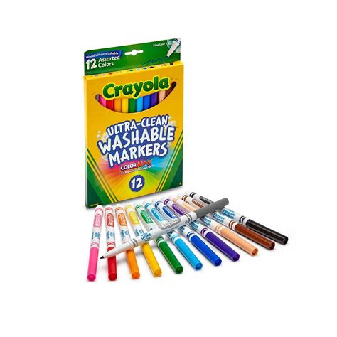 Buy Crayola Fine Line Markers, Washable Markers, 12 Count Online at desertcartUAE