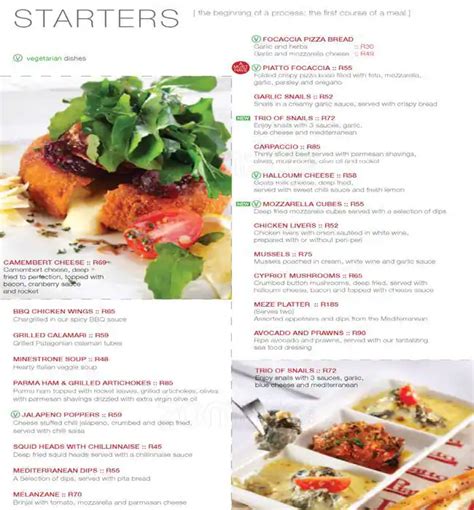 Piatto Menu, Menu for Piatto, Sandown, Sandton - Zomato SA