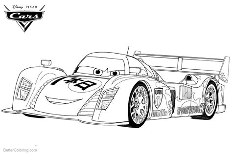 Cars 2 Pixar Coloring Pages Lightning McQueen - Free Printable Coloring ...